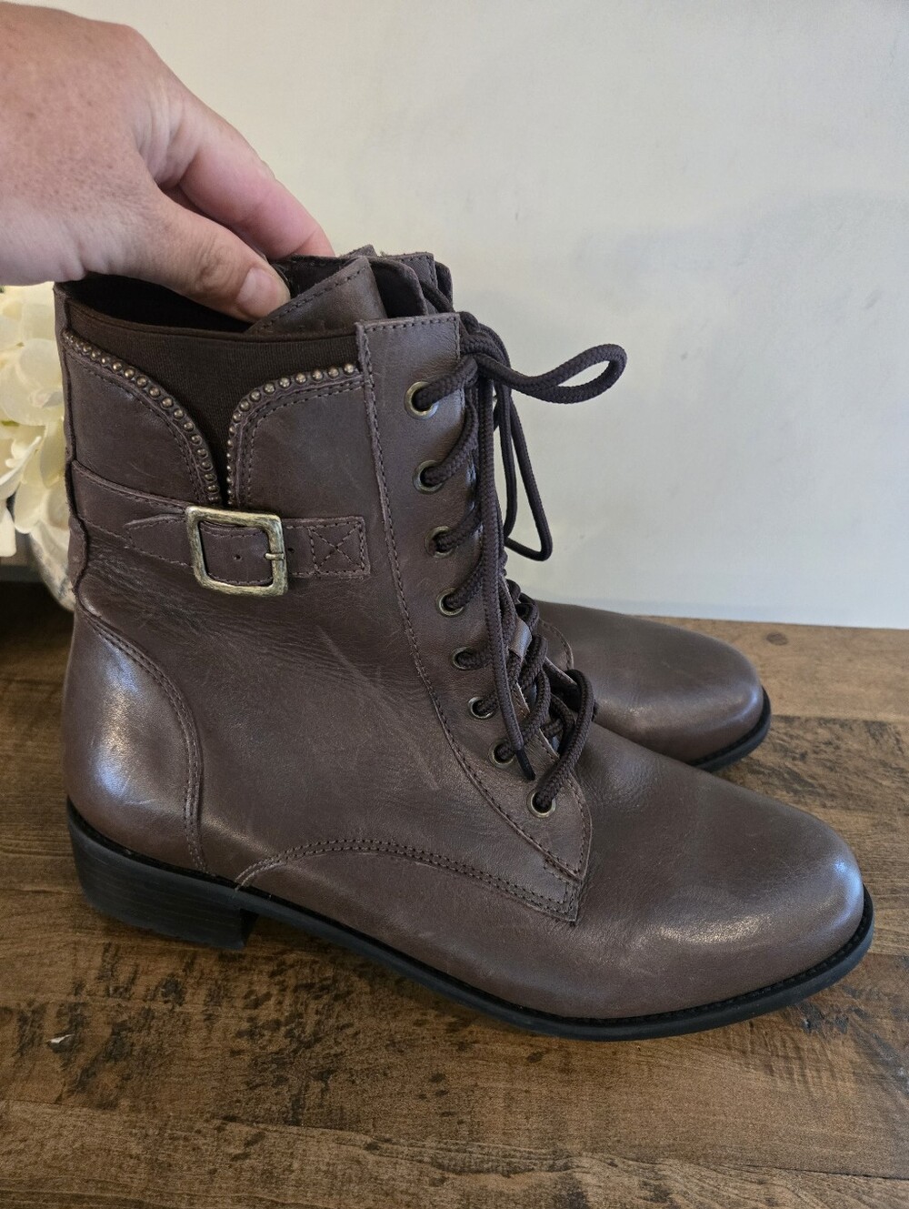 David Tate Brown Boots Womens Sizw 11 WW (Extra Wide)